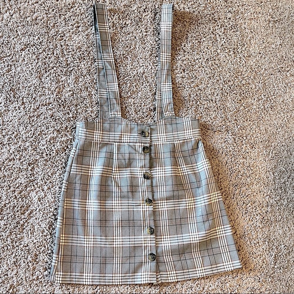 Forever 21 Plaid overall skirt size small